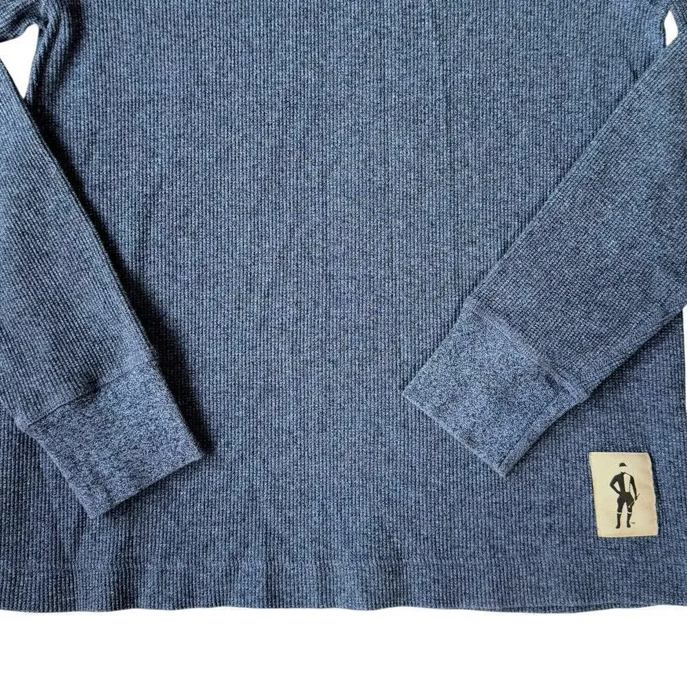 JOCKEY Long Sleeves 1/4 Zip Pullover Thermal Knit Sweatshirt Size XL Slate Blue